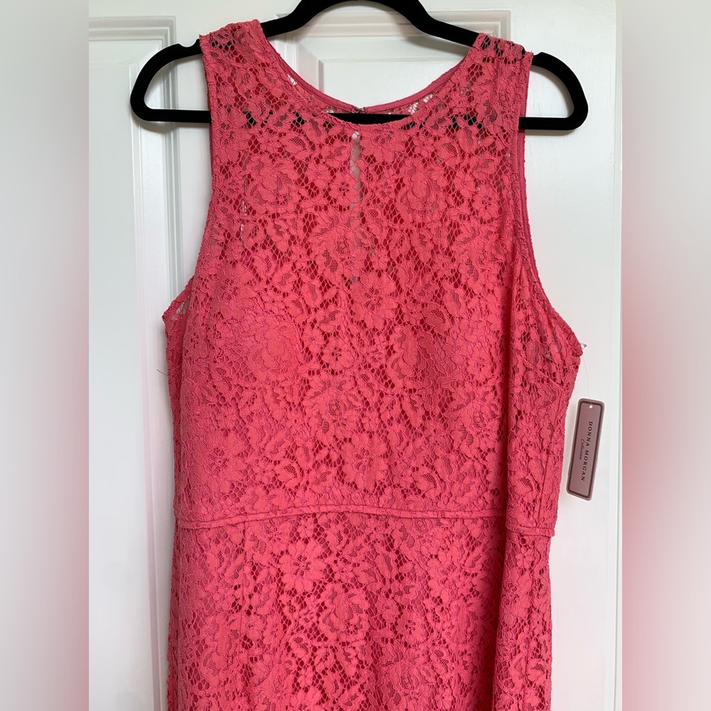 NWT Donna Morgan Harlow Dress in Watermelon, Size 18